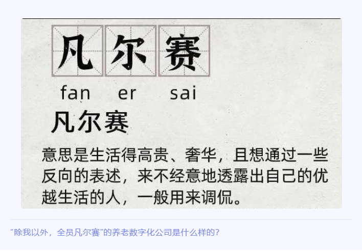“除我以外，全員凡爾賽”的養(yǎng)老數(shù)字化公司是什么樣的？(圖1)